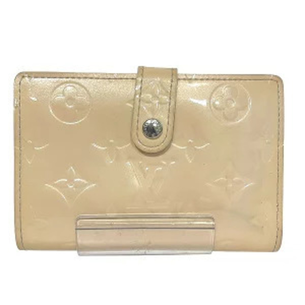 Louis Vuitton Monogram Vernis Feuille Viennois Bi fold Wallet Clasp Closure